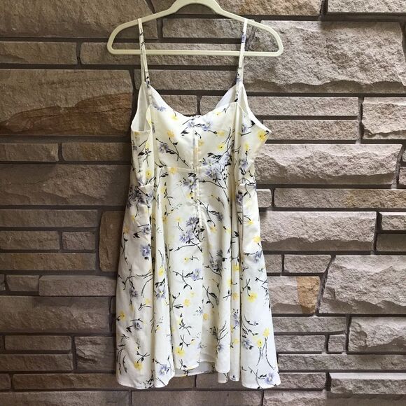 ModCloth Living Lightheartedly Sundress Ivory Print XL - Picture 4 of 8